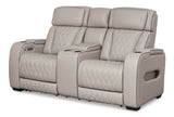 Boyington Gray Power Reclining Loveseat with Console (Online Special Price) - Ornate Home