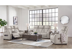 Boyington Gray Power Reclining Sofa, Loveseat and Recliner (Online Special Price) - Ornate Home