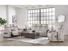 Boyington Gray Power Reclining Sofa, Loveseat and Recliner - Ornate Home
