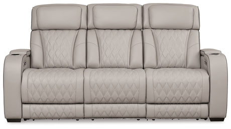 Boyington Gray Power Reclining Sofa, Loveseat and Recliner - Ornate Home