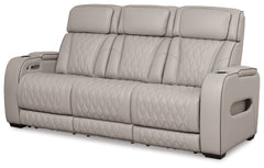 Boyington Gray Power Reclining Sofa, Loveseat and Recliner - Ornate Home