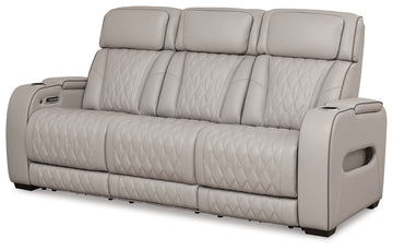 Boyington Gray Power Reclining Sofa, Loveseat and Recliner - Ornate Home