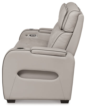 Boyington Gray Power Reclining Sofa, Loveseat and Recliner - Ornate Home