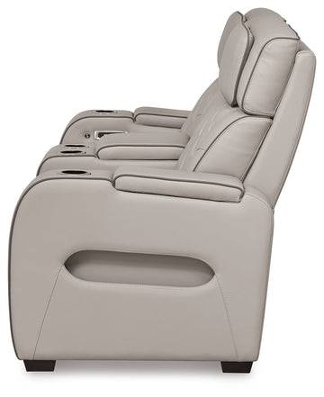 Boyington Gray Power Reclining Sofa, Loveseat and Recliner - Ornate Home