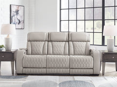 Boyington Gray Power Reclining Sofa - Ornate Home