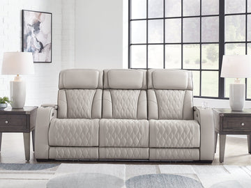 Boyington Gray Power Reclining Sofa - Ornate Home