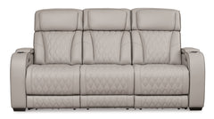 Boyington Gray Power Reclining Sofa - Ornate Home