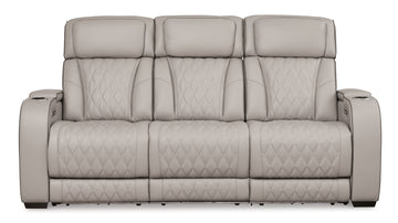 Boyington Gray Power Reclining Sofa - Ornate Home