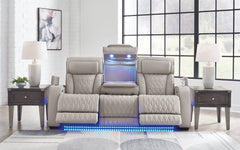 Boyington Gray Power Reclining Sofa - Ornate Home