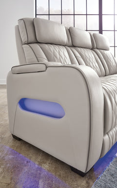 Boyington Gray Power Reclining Sofa - Ornate Home