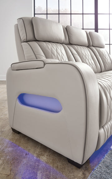 Boyington Gray Power Reclining Sofa - Ornate Home