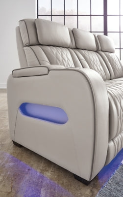 Boyington Gray Power Reclining Sofa and Loveseat - Ornate Home