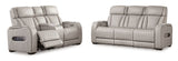 Boyington Gray Power Reclining Sofa and Loveseat - Ornate Home