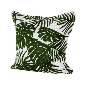 Boyle Green 20x20 Tropical Palm Leaf Pillow Cover - Ornate Home