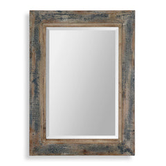 Bozeman Distressed Blue Mirror - Ornate Home
