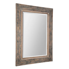 Bozeman Distressed Blue Mirror - Ornate Home