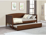 Bozeman Medium Walnut Wood Twin Daybed With Trundle - Ornate Home