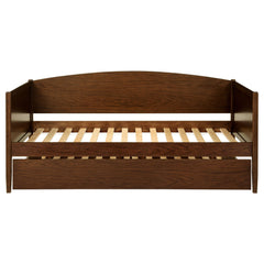 Bozeman Medium Walnut Wood Twin Daybed With Trundle - Ornate Home