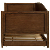 Bozeman Medium Walnut Wood Twin Daybed With Trundle - Ornate Home