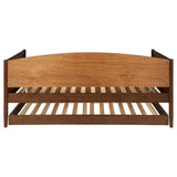 Bozeman Medium Walnut Wood Twin Daybed With Trundle - Ornate Home