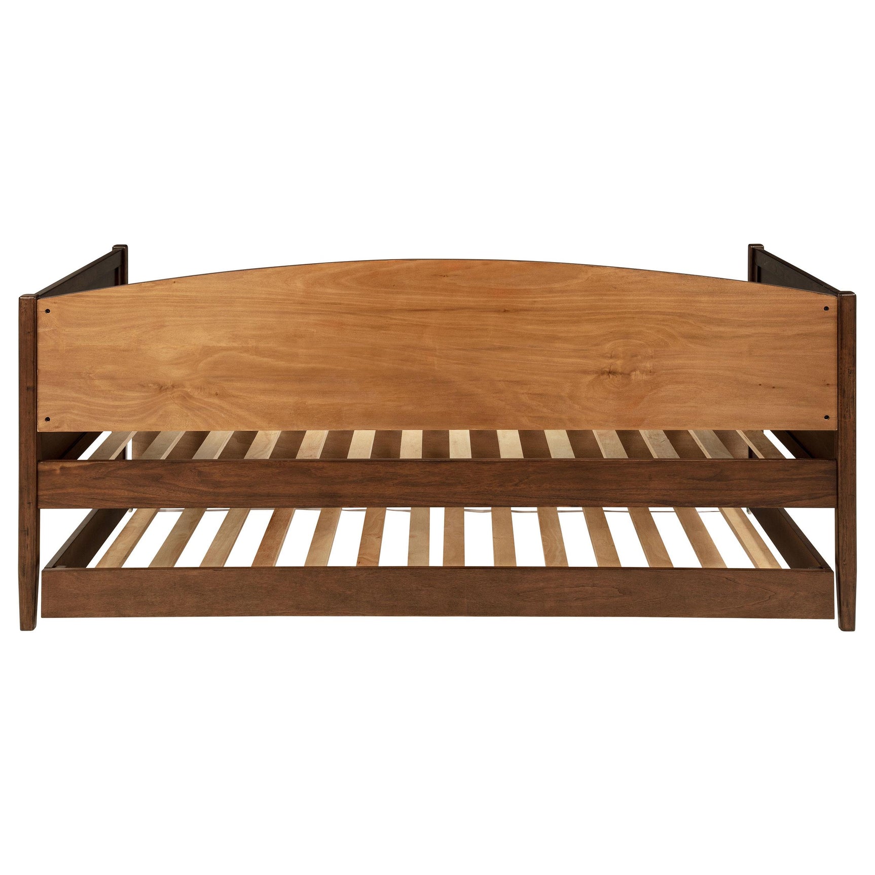 Bozeman Medium Walnut Wood Twin Daybed With Trundle - Ornate Home