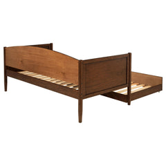 Bozeman Medium Walnut Wood Twin Daybed With Trundle - Ornate Home