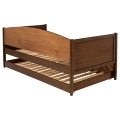 Bozeman Medium Walnut Wood Twin Daybed With Trundle - Ornate Home