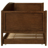Bozeman Medium Walnut Wood Twin Daybed With Trundle - Ornate Home