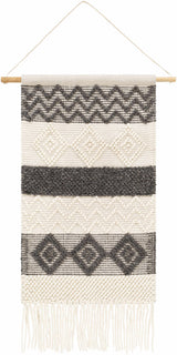 Bracebridge Monochrome Geometric Pattern Wall Hanging - Ornate Home