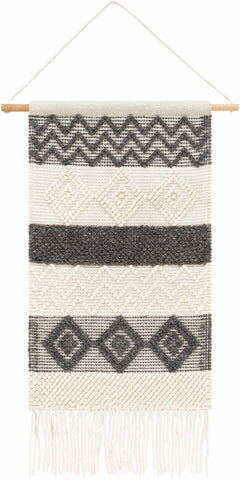 Bracebridge Monochrome Geometric Pattern Wall Hanging - Ornate Home