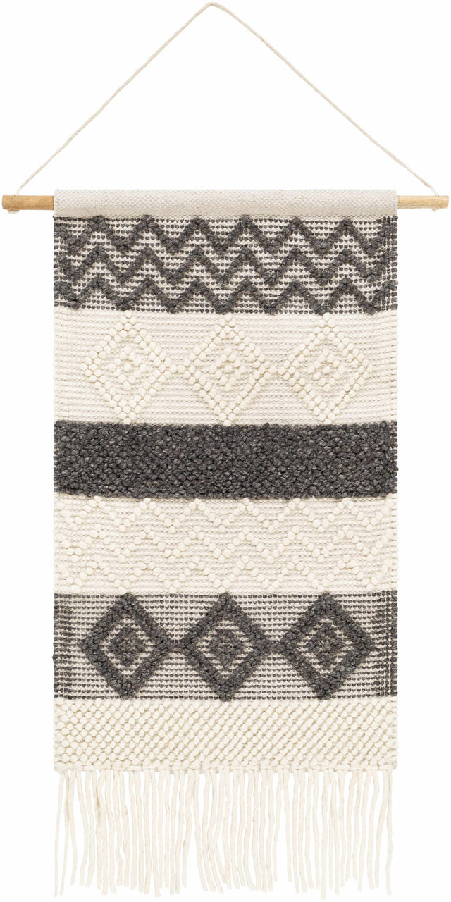 Bracebridge Monochrome Geometric Pattern Wall Hanging - Ornate Home
