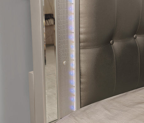 Brachium Silver 4 Pc. Queen Bedroom Set - Ornate Home