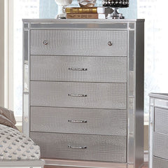 Brachium Silver 5 Pc. Queen Bedroom Set w/ Chest - Ornate Home