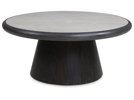 Bracken French Black Round Cocktail Table - Ornate Home