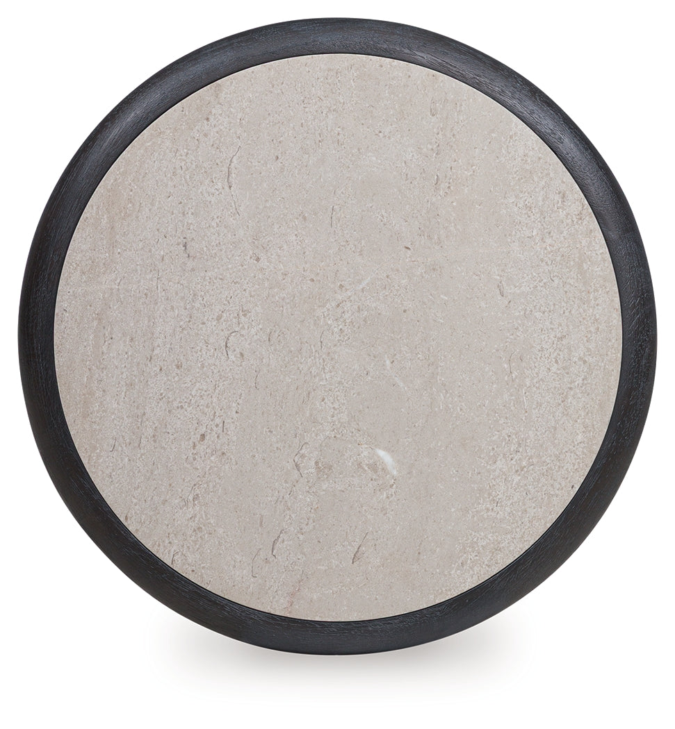 Bracken French Black Round End Table - Ornate Home