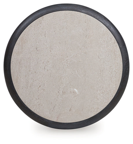 Bracken French Black Round End Table - Ornate Home