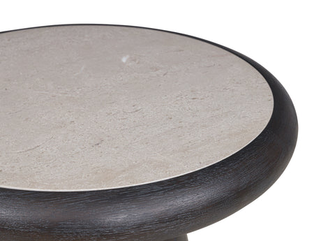 Bracken French Black Round End Table - Ornate Home