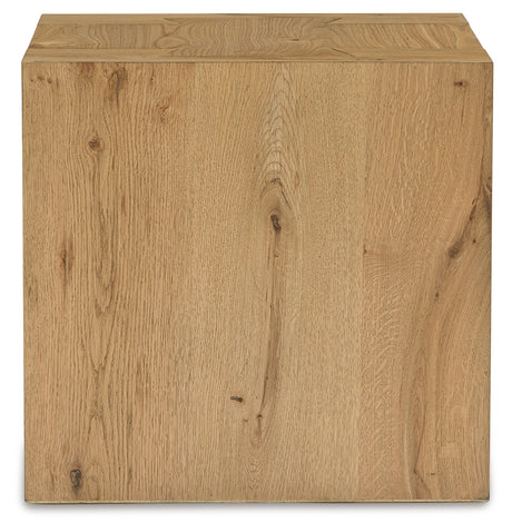 Bracken Light Brown Square End Table - Ornate Home