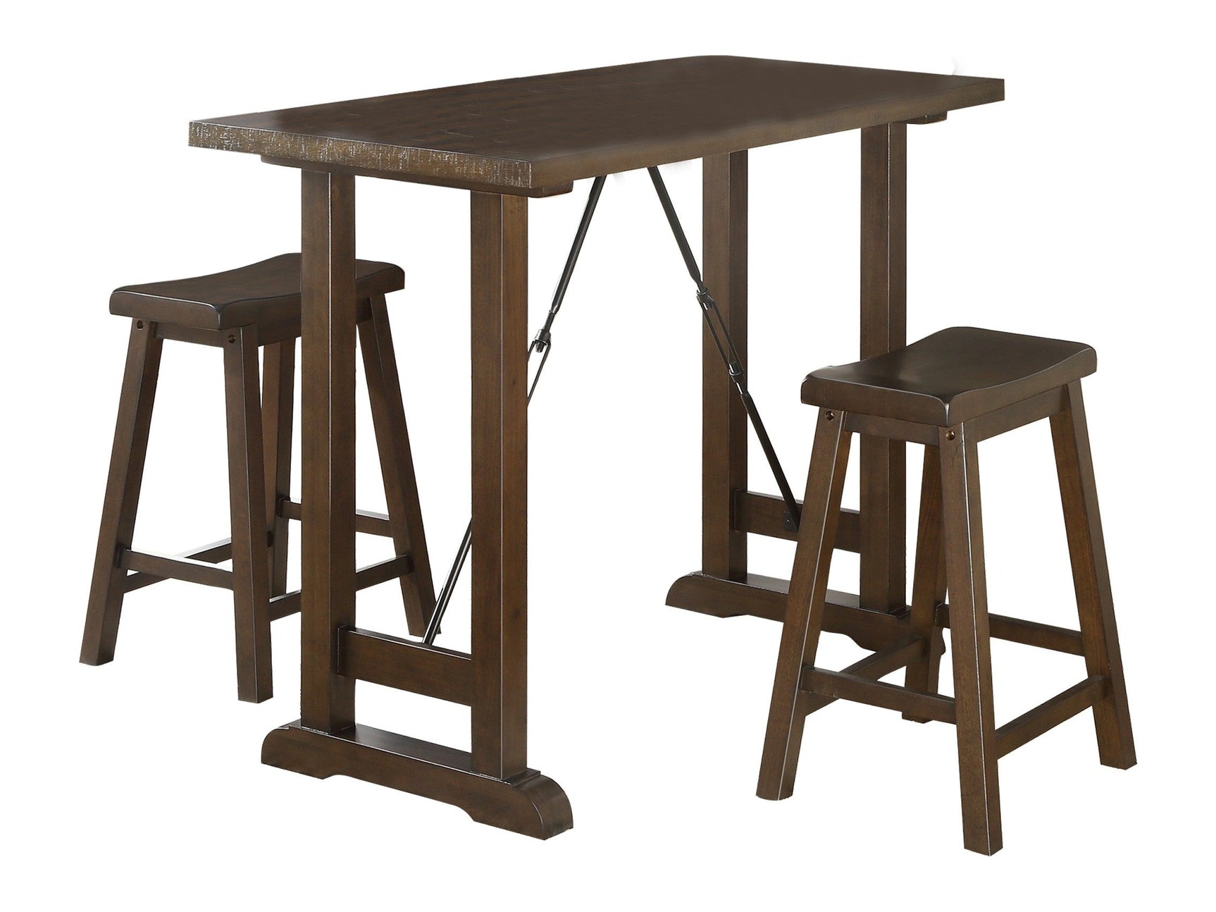 Bracknell Brown Cherry 3-Piece Pack Counter Height Set - Ornate Home