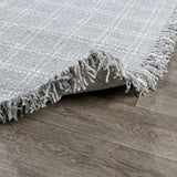 Bradbury Check Pearl/Gray Wool Rug - Ornate Home