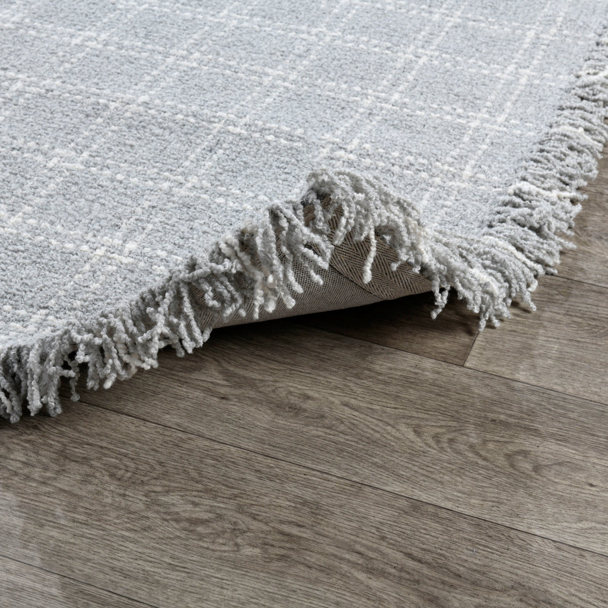 Bradbury Check Pearl/Gray Wool Rug - Ornate Home