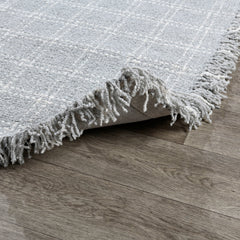 Bradbury Check Pearl/Gray Wool Rug - Ornate Home
