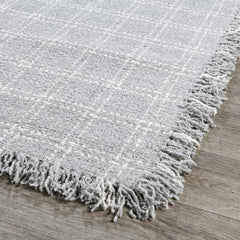 Bradbury Check Pearl/Gray Wool Rug - Ornate Home