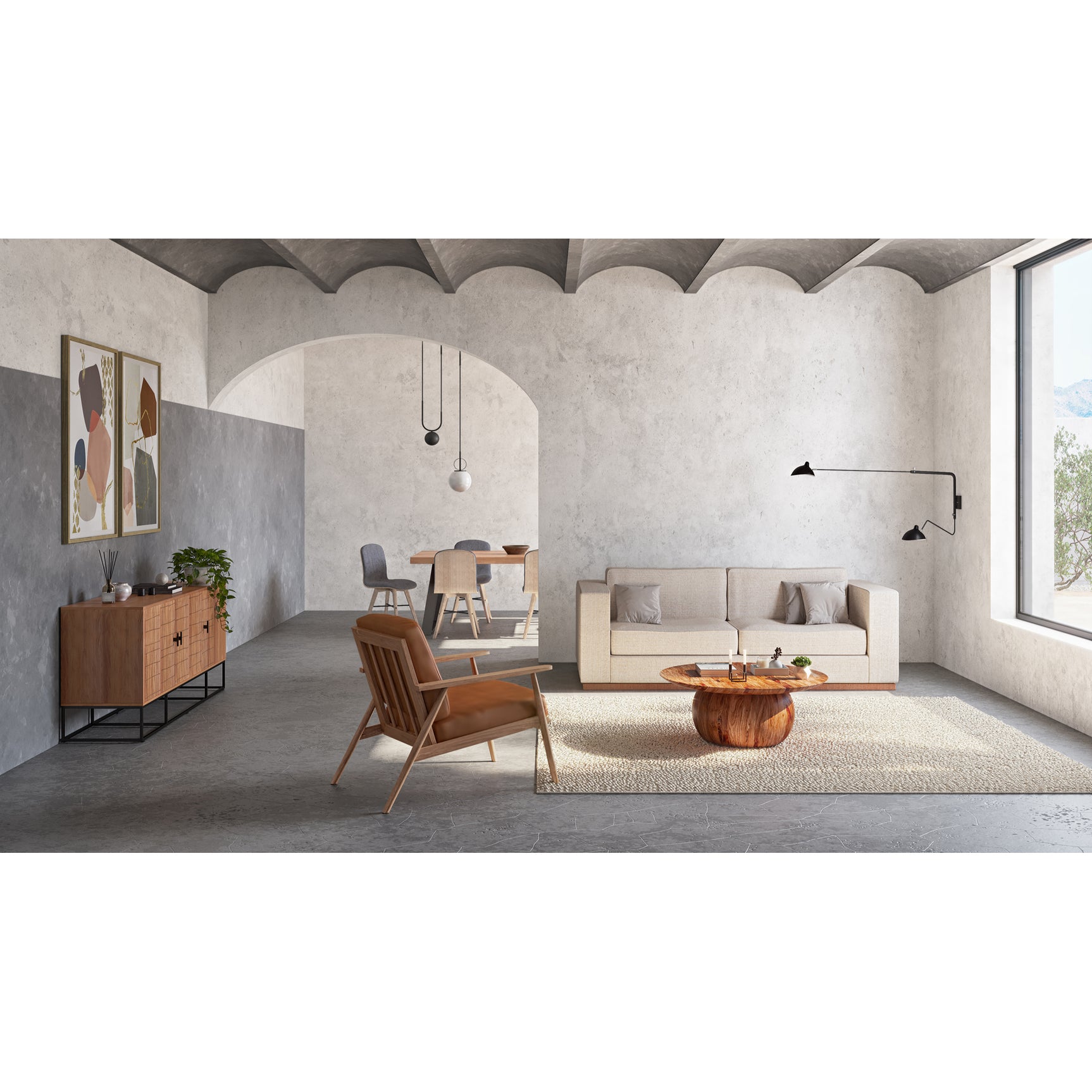 Bradbury Natural Coffee Table - Ornate Home