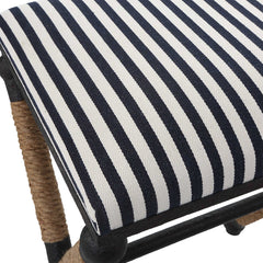 Braddock Black/Blue/White Backless Counter Stool - Ornate Home