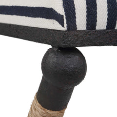 Braddock Black/Blue/White Backless Counter Stool - Ornate Home
