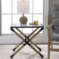 Braddock Black Coastal Accent Table - Ornate Home