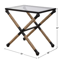 Braddock Black Coastal Accent Table - Ornate Home