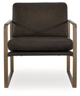 Bradett Dark Brown/Gold Accent Chair (Online Special Price) - Ornate Home