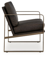 Bradett Dark Brown/Gold Accent Chair (Online Special Price) - Ornate Home